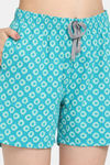 Rosaline Serenity Knit Cotton Shorts Set - Pageant Blue — thumbnail 6